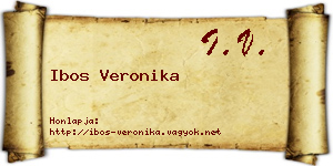 Ibos Veronika névjegykártya